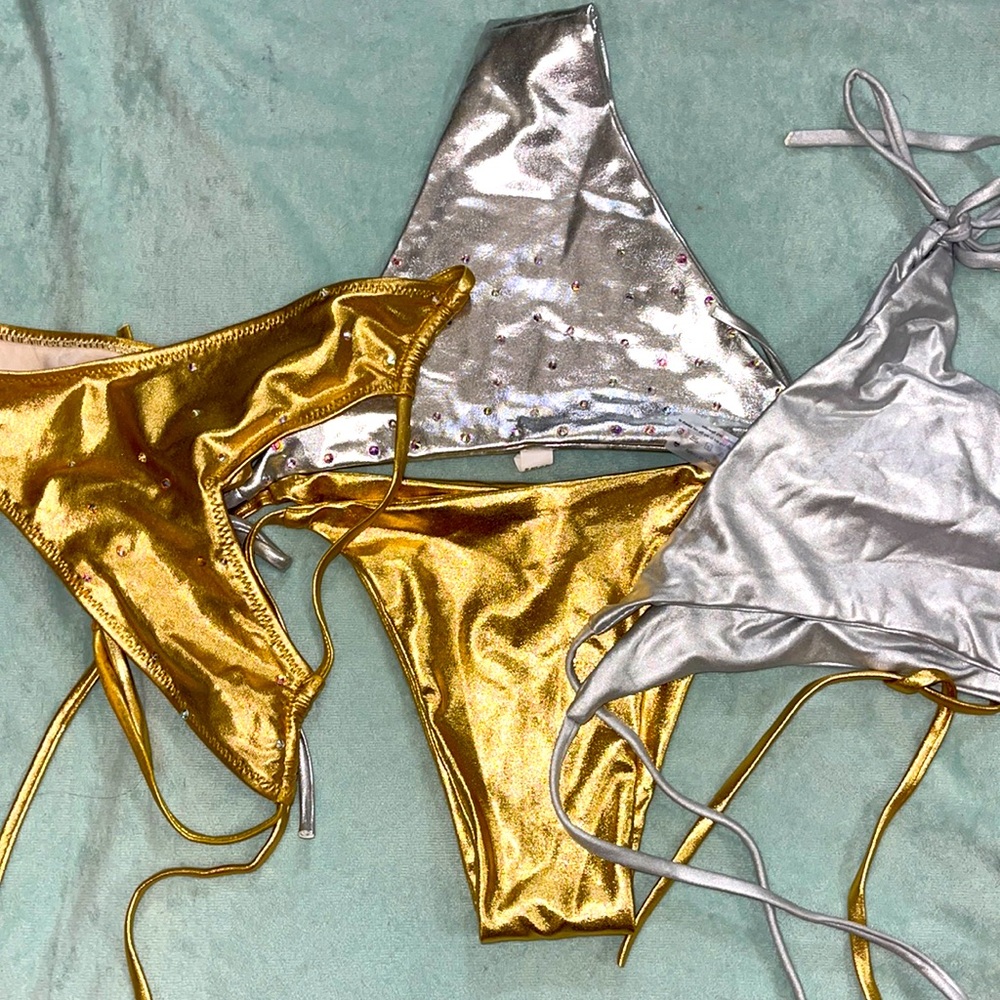 New 4 for $10 Blinged and Unblinged Swim Bottoms